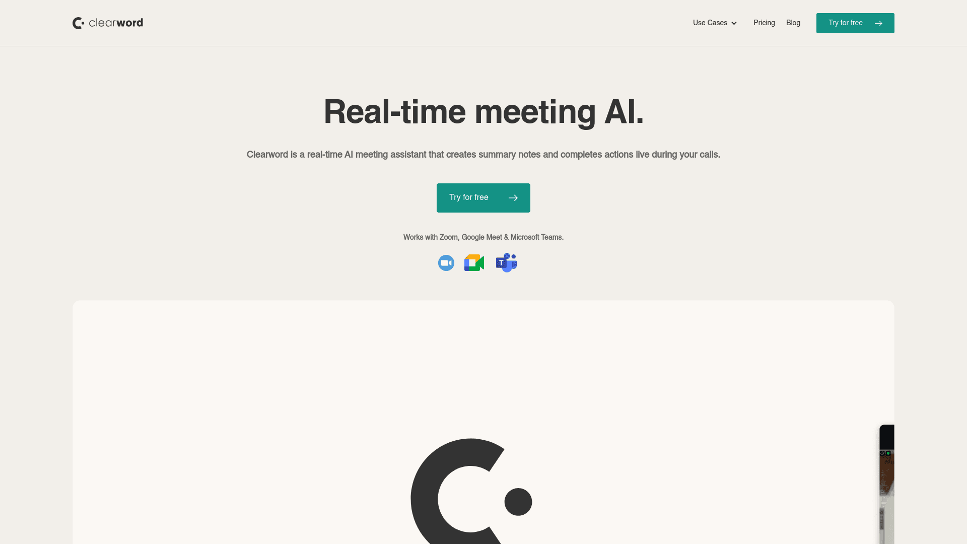 Clearword AI screenshot