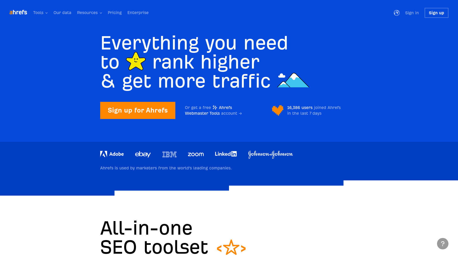 Ahrefs screenshot