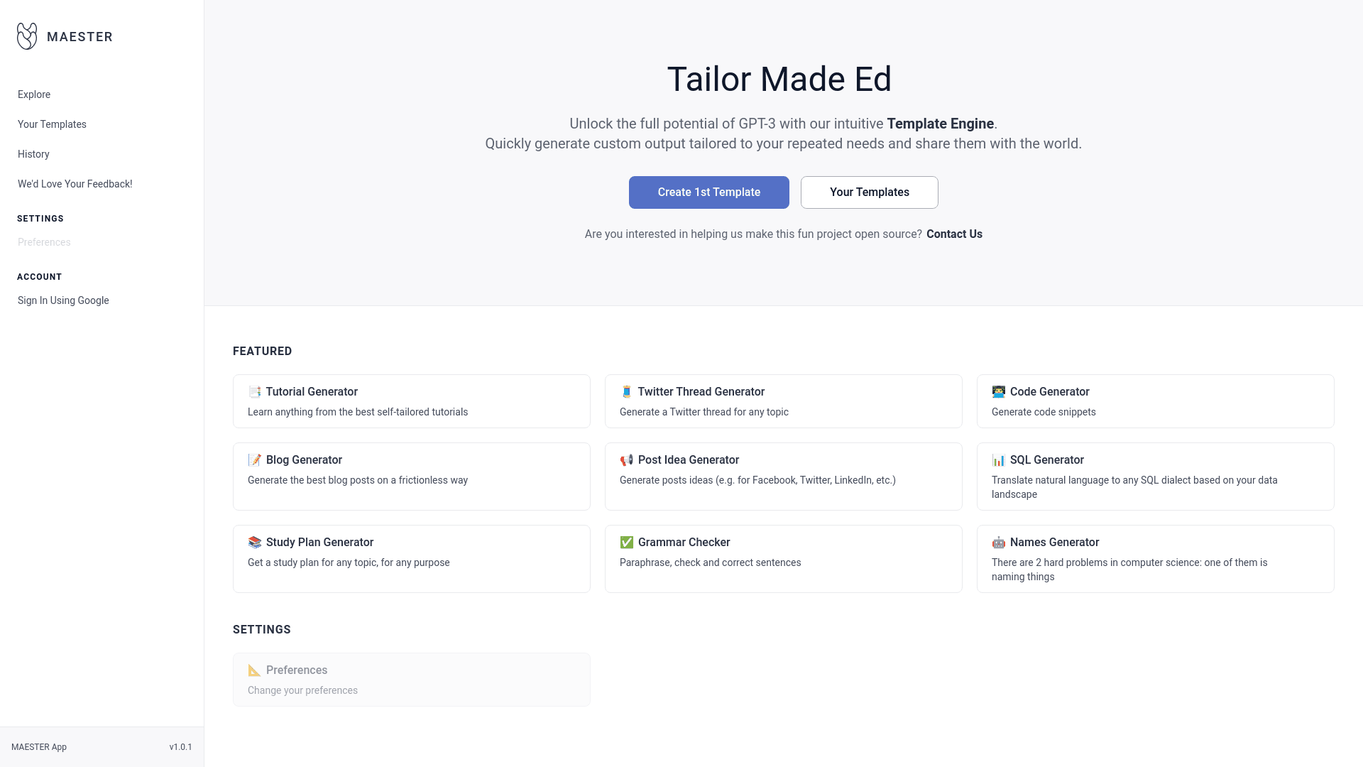 Maester.app screenshot