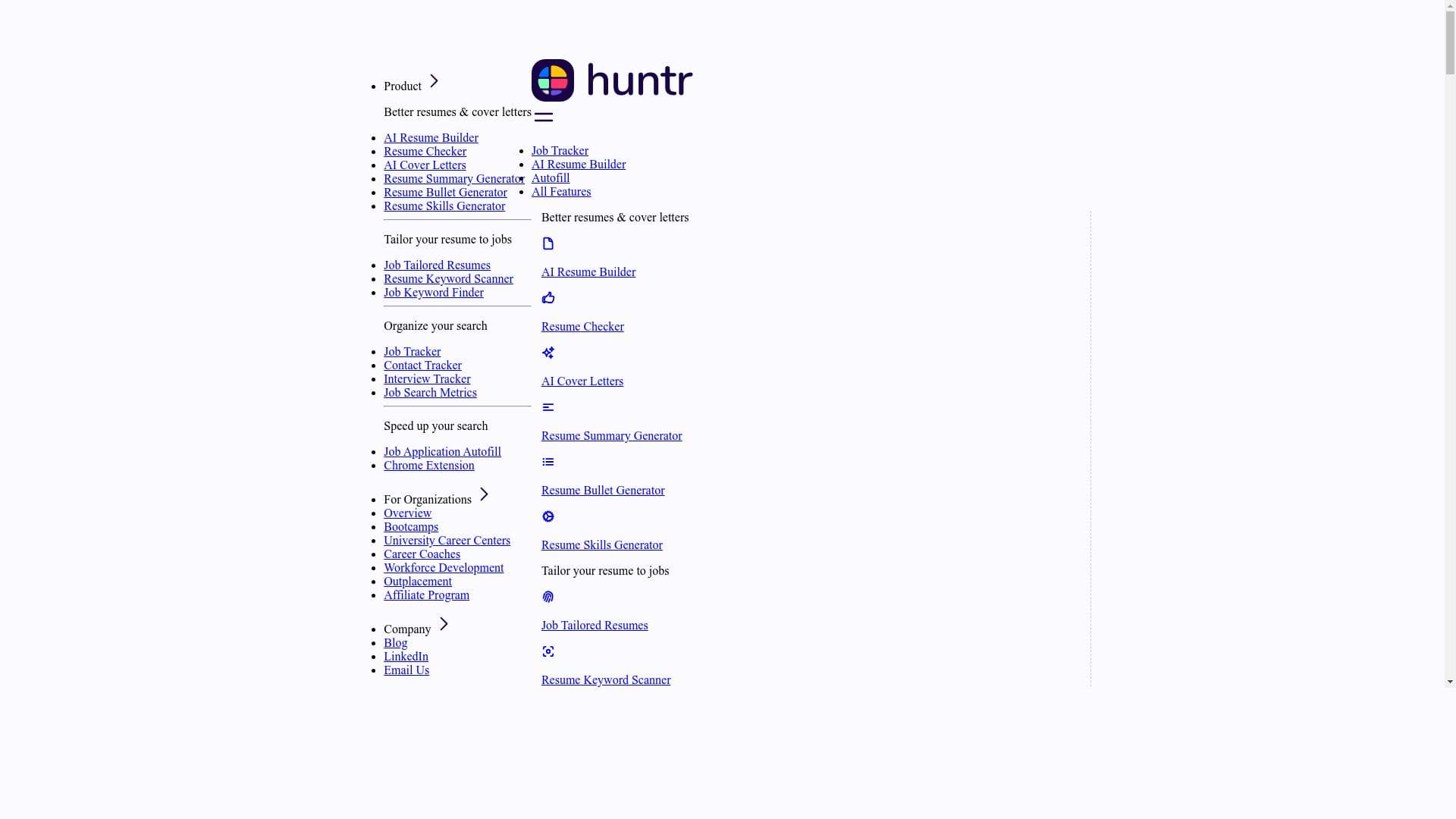 Huntr screenshot