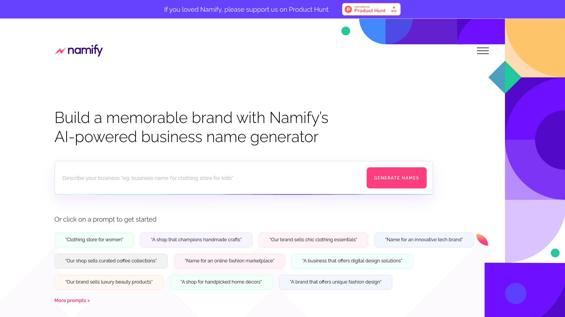 Namify screenshot