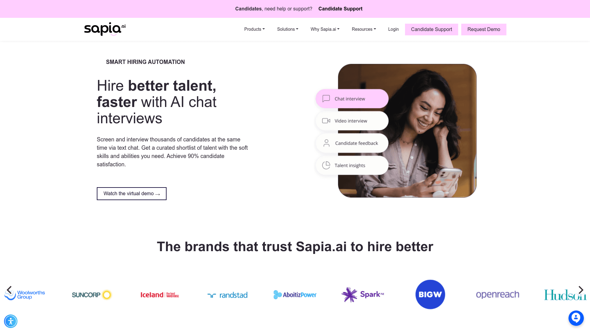 Sapia AI screenshot